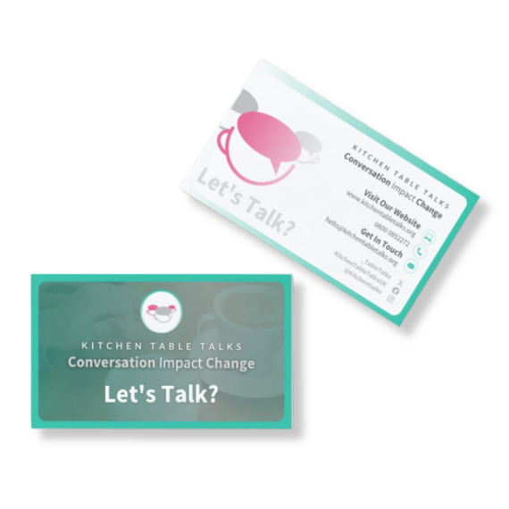 Kitchen Table Talks branded business cards