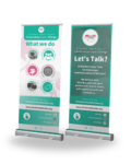 Kitchen Table Talks branded roller banners